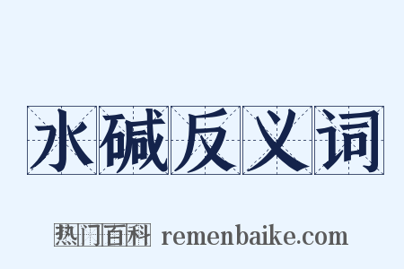 水碱反义词是什么意思的图片